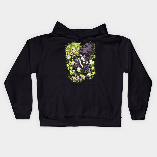 Beetlejuice Kids Hoodie by fmidgleystrand